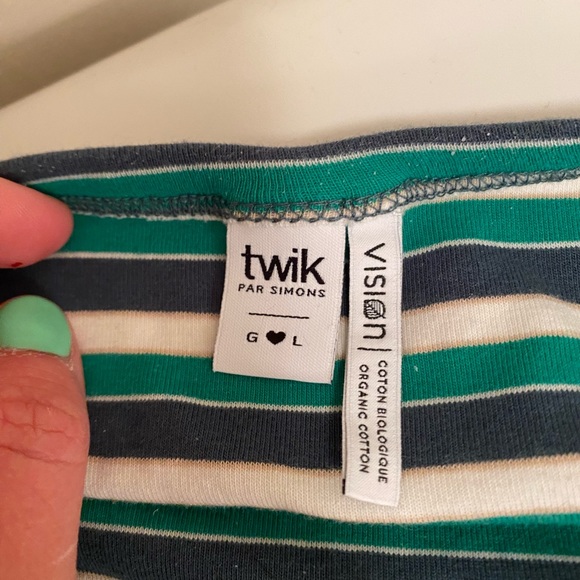 Striped crop t-shirt from Simons - Picture 3 of 3